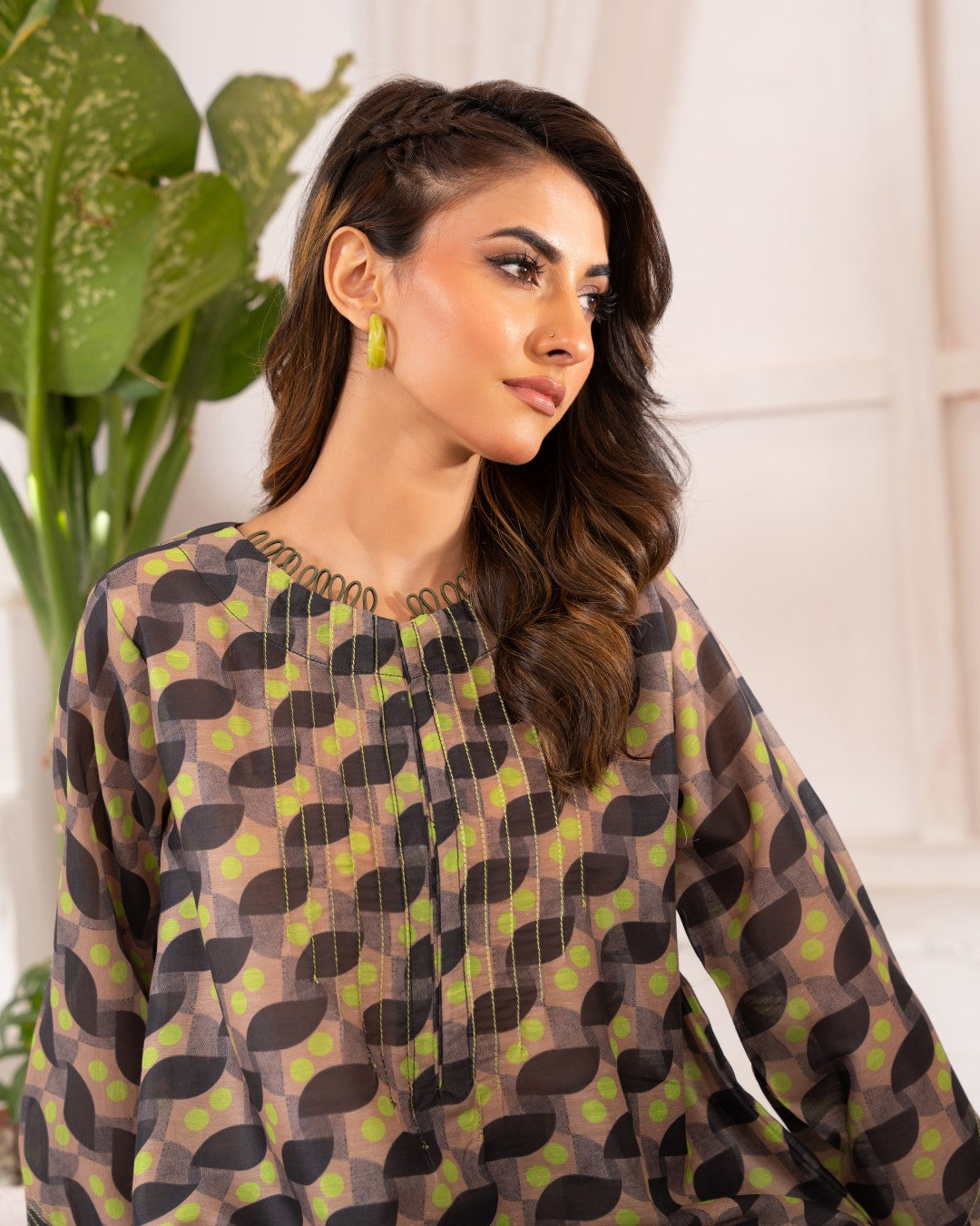 Ayla Studio Stitched PRINTED ESSENTIAL CO-ORD - Abstract Mind