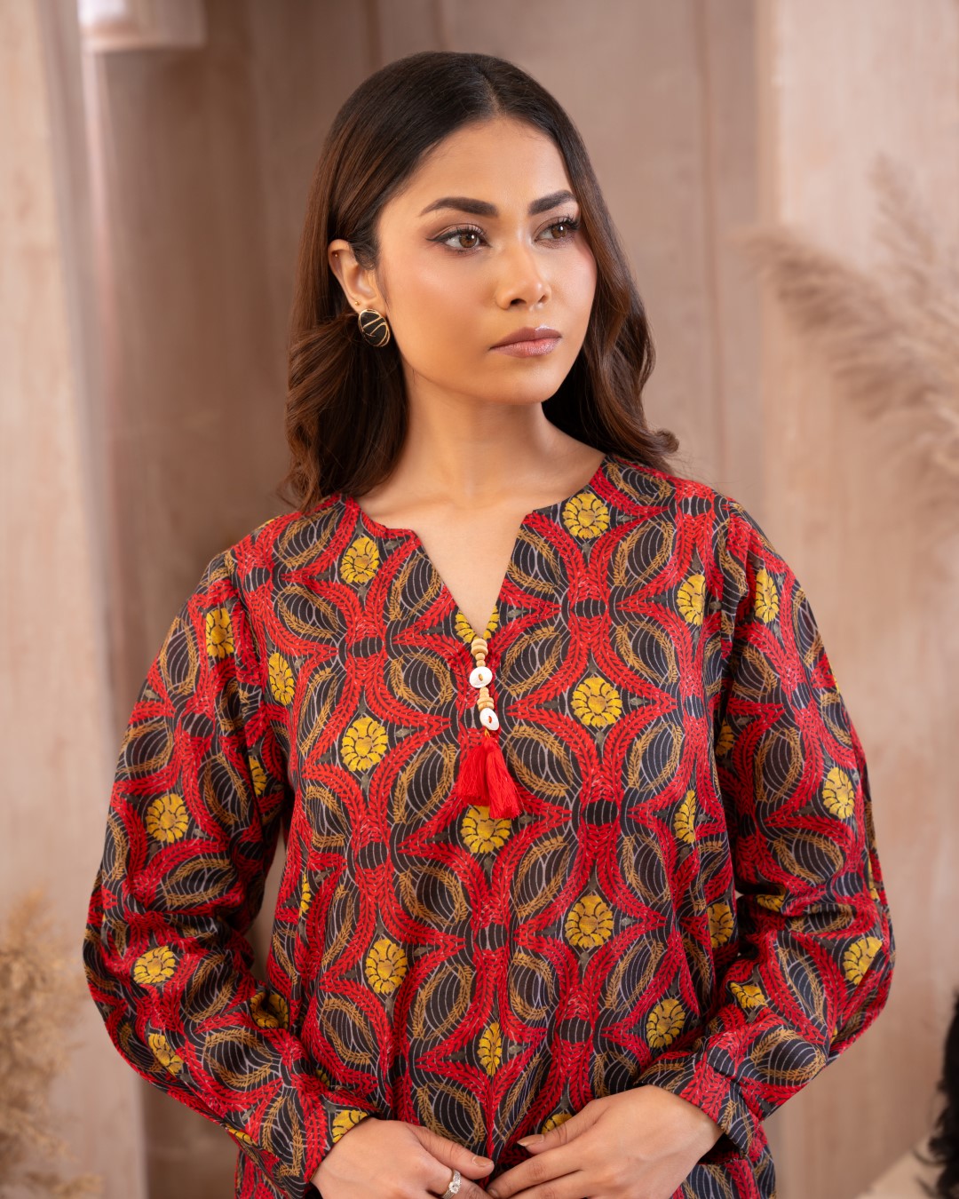 Ayla Studio Stitched PRINTED ESSENTIAL CO-ORD - Psychedelic Night