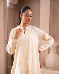 Ayla Studio Stitched SOLID ESSENTIAL  CO-ORD - Peace