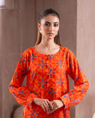 Ayla Studio Stitched PRINTED ESSENTIAL CO-ORD - Orange Dream