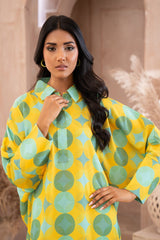 Ayla Studio Stitched PRINTED ESSENTIAL CO-ORD - Warm Mint