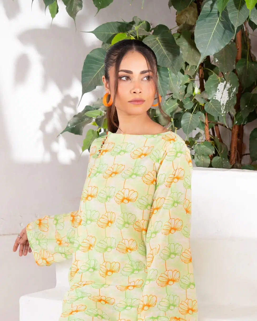 Ayla Studio Stitched PRINTED ESSENTIAL CO-ORD - Spring Orchid