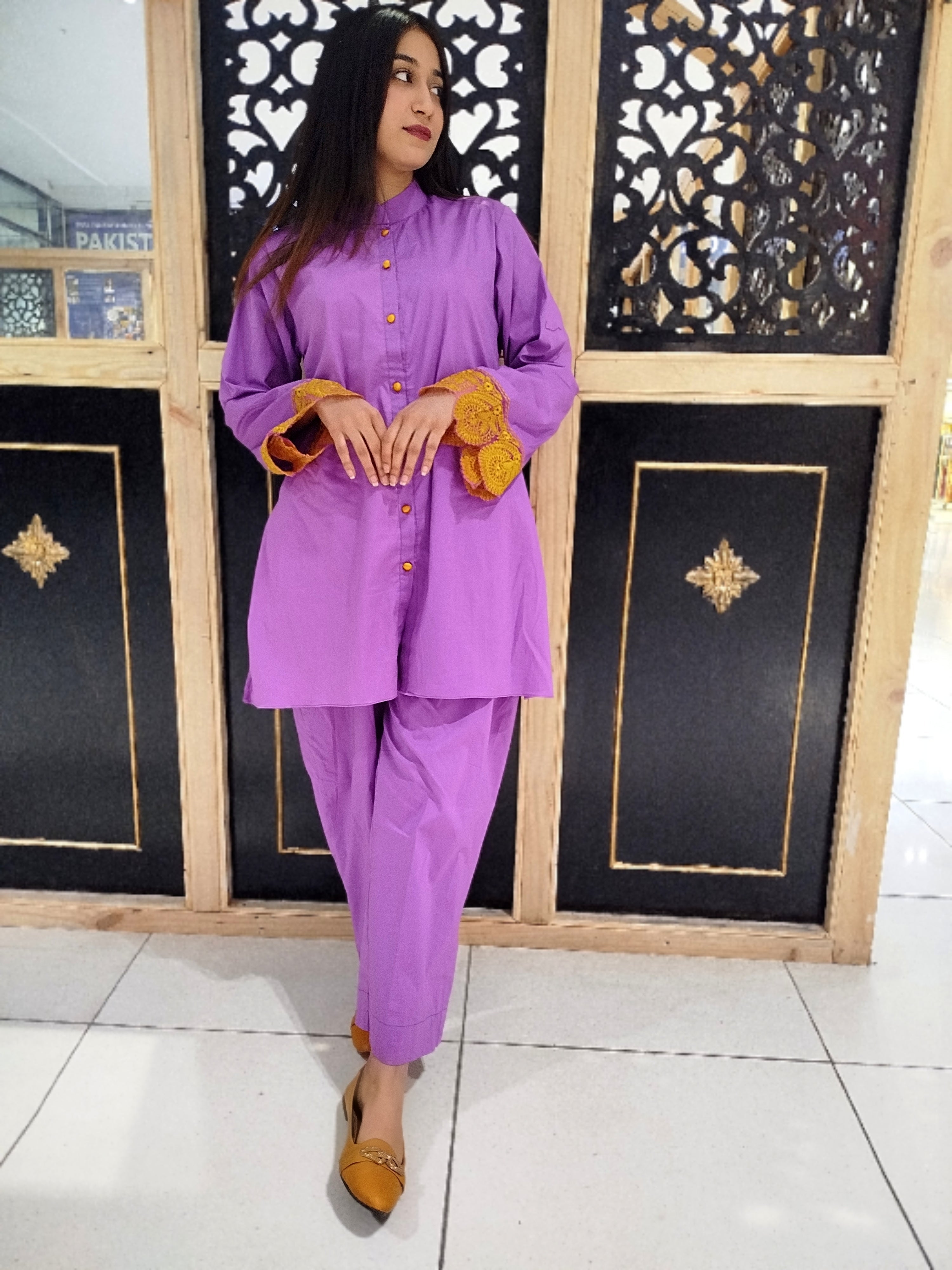 Urban Cut 2 Piece Cotton Embroidered Co-Ord Set