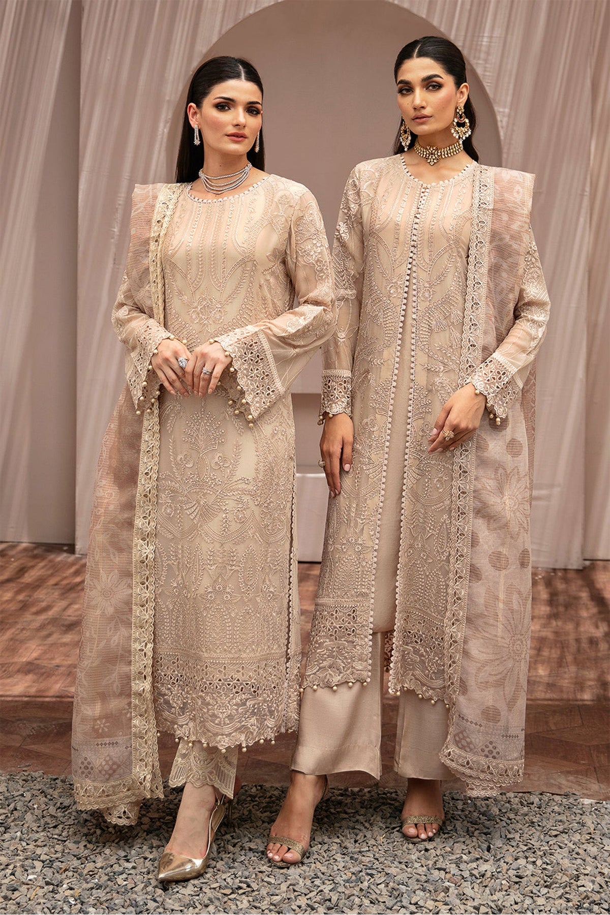 Kashish By Ramsha Unstitched 3 Piece Weightless Chiffon Vol-02 Collection'2024-K-202