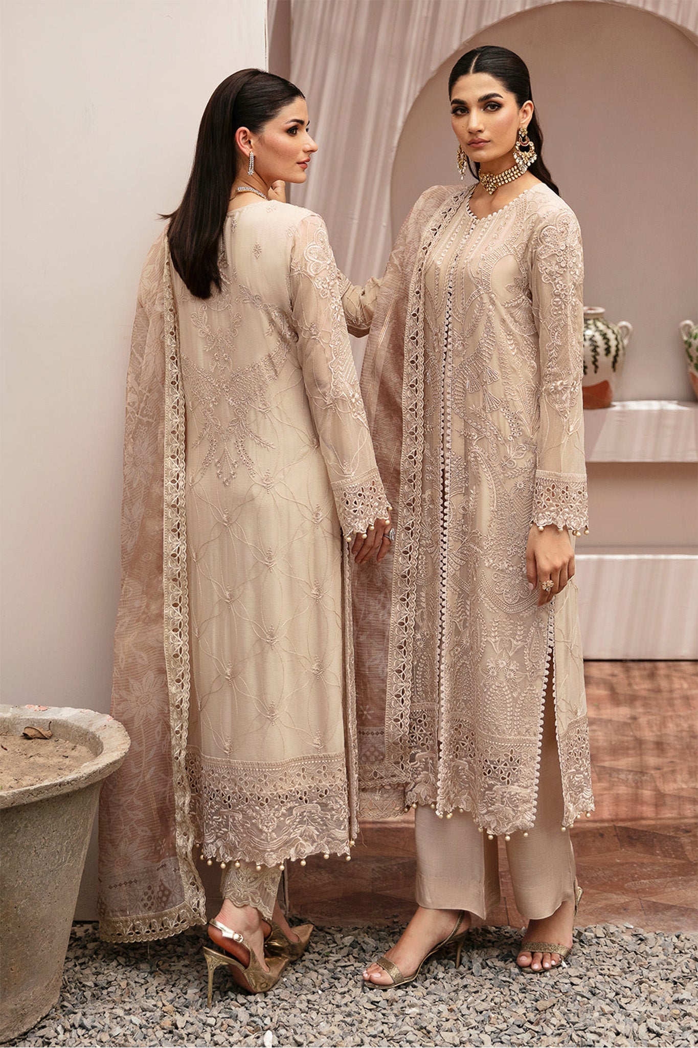 Kashish By Ramsha Unstitched 3 Piece Weightless Chiffon Vol-02 Collection'2024-K-202