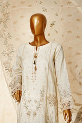 Muse By HZ Stitched 3 Piece Emb Cotton Slub Vol-03 Collection'2025-SSE-203-Ivory