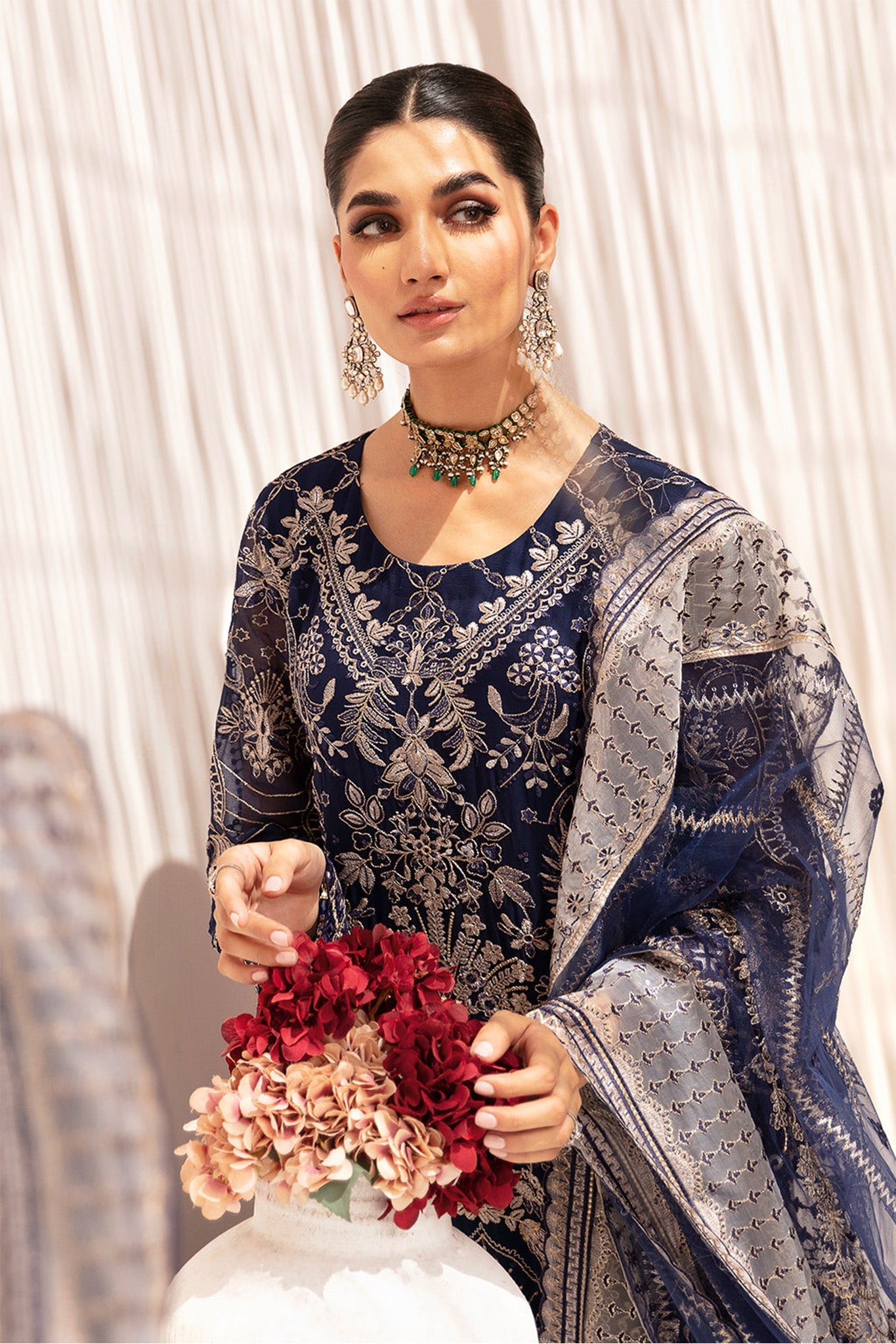 Kashish By Ramsha Unstitched 3 Piece Weightless Chiffon Vol-02 Collection'2024-K-203