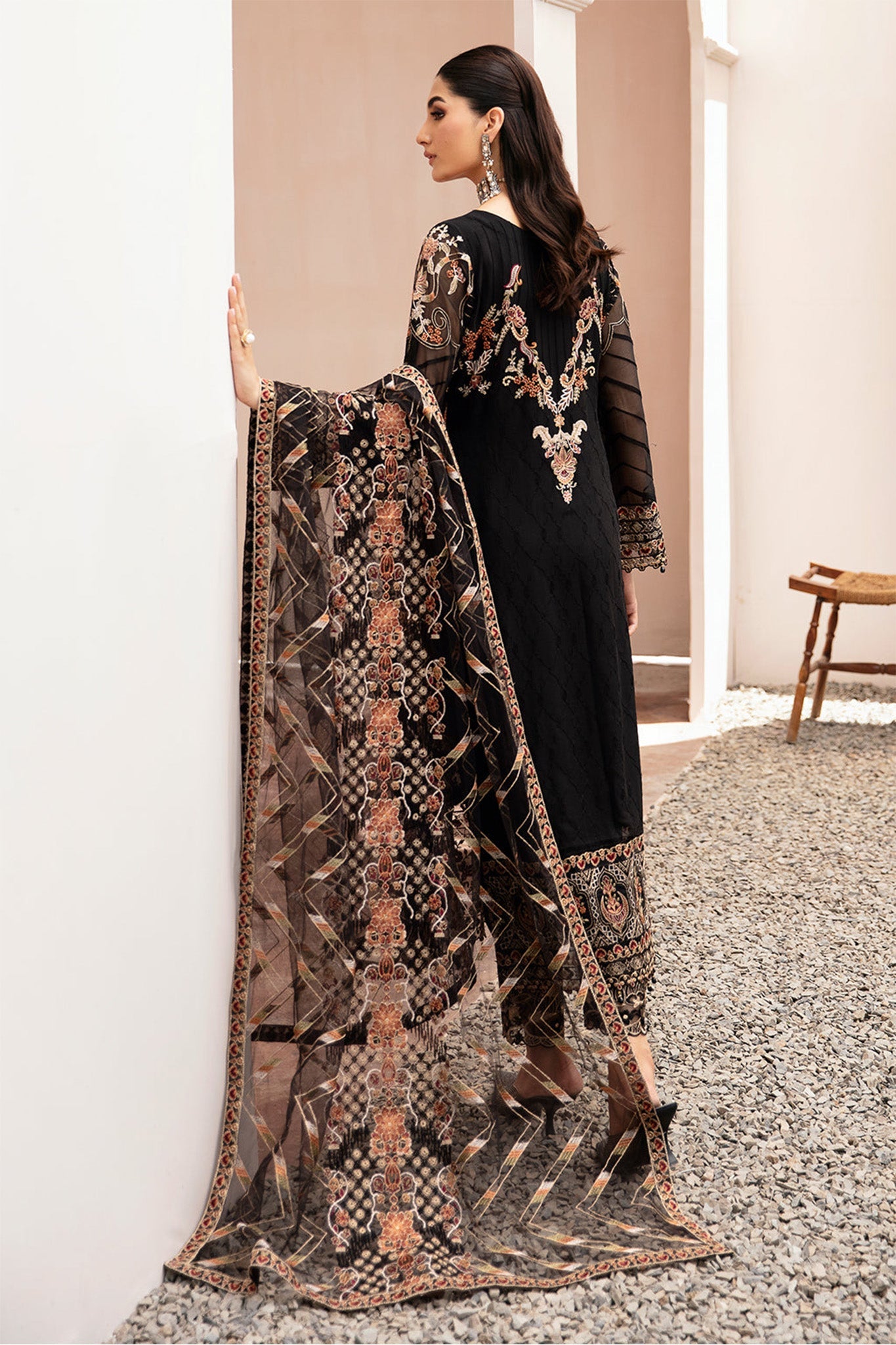 Kashish By Ramsha Unstitched 3 Piece Weightless Chiffon Vol-02 Collection'2024-K-205