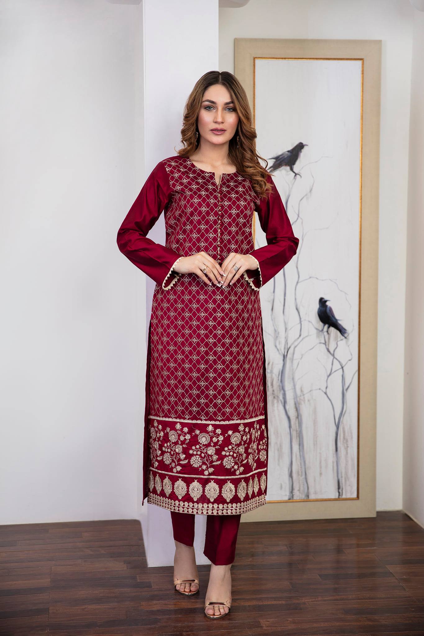 Panache Apparel Stitched Kurta Collection-Taabir