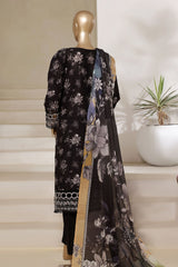 Signature By Sada Bahar Stitched 3 Piece Festive Emb Lawn Vol-02 Collection'2025-PD-210-BLACK
