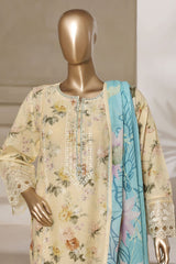 Signature By Sada Bahar Stitched 3 Piece Festive Emb Lawn Vol-02 Collection'2025-ED-211-LEMON