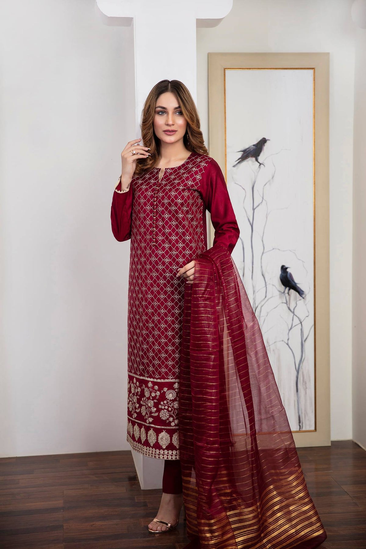 Panache Apparel Stitched Kurta Collection-Taabir