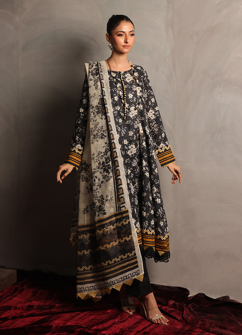 Zlooms 3 Pc Dobby Unstitched Suit - ZL25-C08-01
