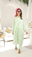 Summer Vibes Basics By Najia Zia Stitched 2 Piece Printed Lawn Collection-EVERGREEN