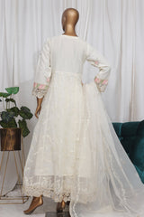 Bin Saeed Stitched 3 Piece Luxury Emb Frock Collection'2025-ZEF-2300-White
