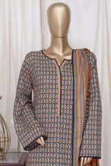Bin Saeed Stitched 3 Piece Printed Cotton Vol-01 Collection'2025-WC-2370-Navy Blue