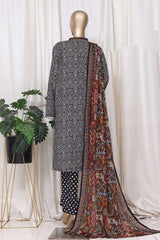 Bin Saeed Stitched 3 Piece Printed Cotton Vol-01 Collection'2025-WC-2371-Black