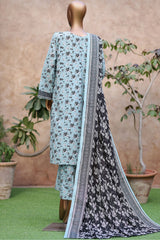 Bin Saeed Stitched 3 Piece Exclusive Printed Khaddar Vol-04 Collection'2025-WK-2392-Ferozi