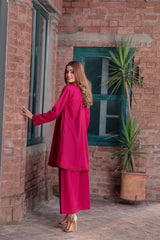 Panache Apparel Stitched Kurta Collection-Fuchsia