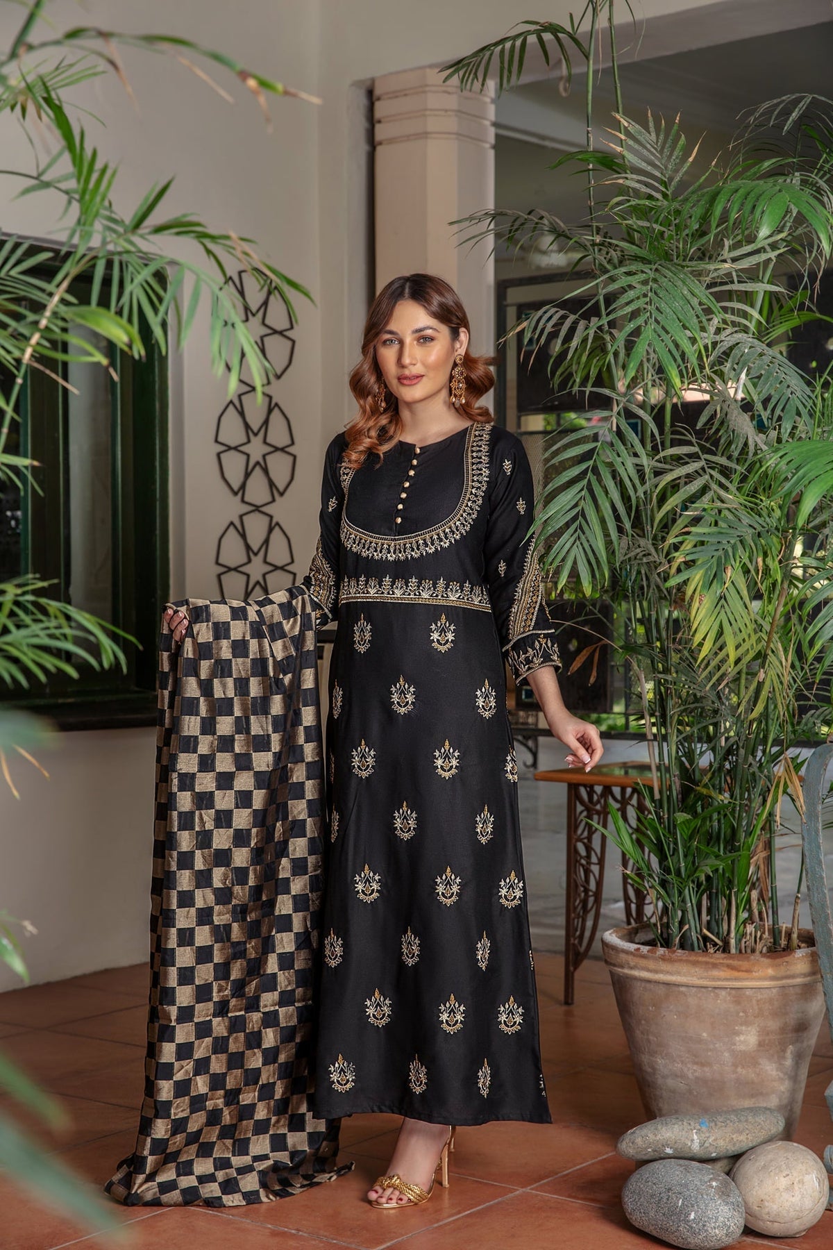 Panache Apparel Stitched Frock Collection-Dhanak