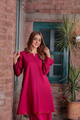 Panache Apparel Stitched Kurta Collection-Fuchsia