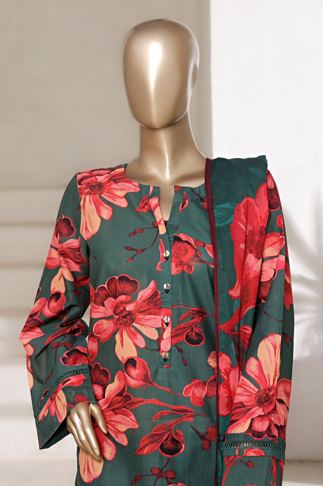 Sada Bahar Stitched 3 Piece Printed Cambric Vol-01 Collection'2025-249-GREEN
