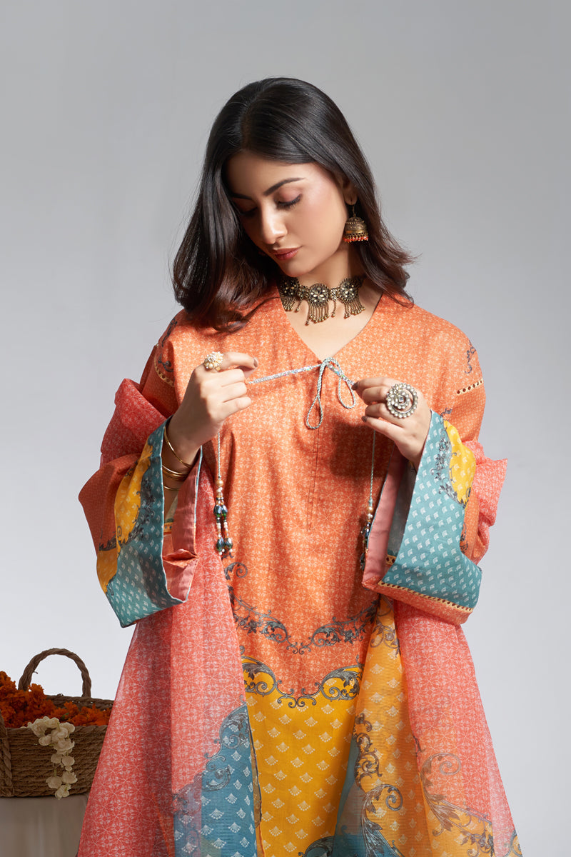 The Affordables By Mariam Malik Stitched 3 Piece Digital Printed Lawn Collection'2025-Amber