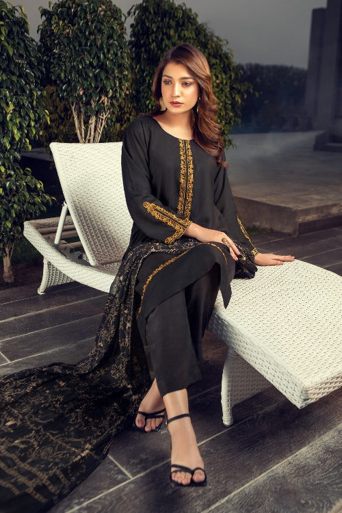 Panache Apparel Stitched Shirt Collection-Black Sleek