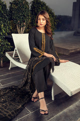 Panache Apparel Stitched Shirt Collection-Black Sleek