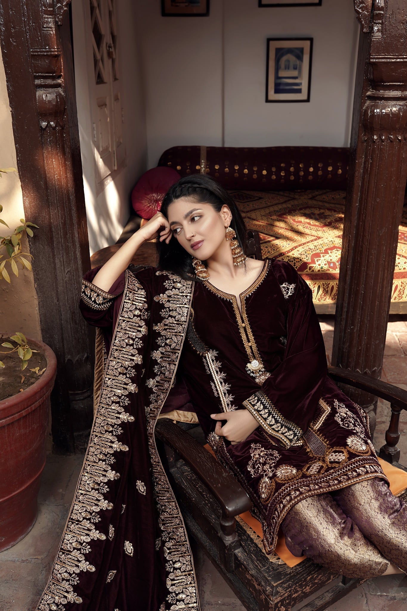Panache Apparel Stitched Velvet Collection-Kiran