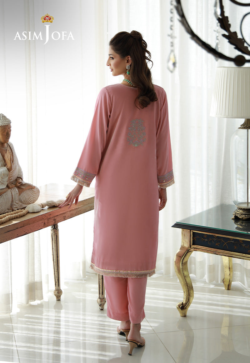 Asim Jofa Velvet Pret 24 Ajvg-12 Embroidered Velvet Stitched 2Pc