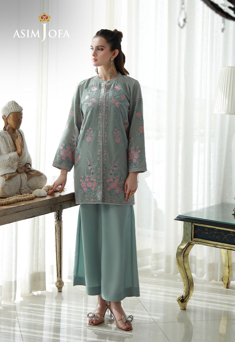 Asim Jofa Velvet Pret 24 Ajvg-07 Embroidered Velvet Stitched 2Pc
