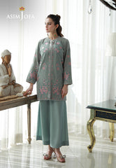 Asim Jofa Velvet Pret 24 Ajvg-07 Embroidered Velvet Stitched 2Pc