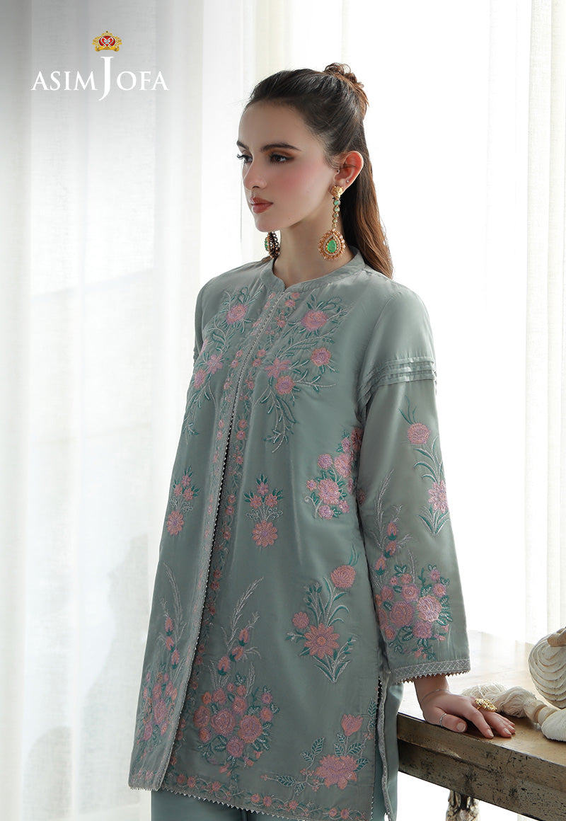 Asim Jofa Velvet Pret 24 Ajvg-07 Embroidered Velvet Stitched 2Pc