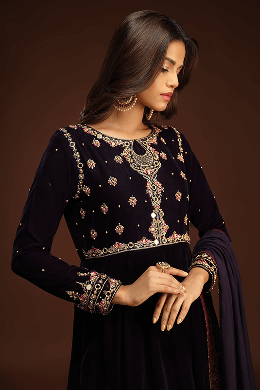 Bagh E Makhmal By Zaaviay Stitched Helena (Three Piece)