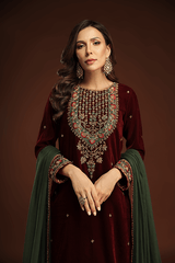 Bagh E Makhmal By Zaaviay Stitched Inza (Three Piece)
