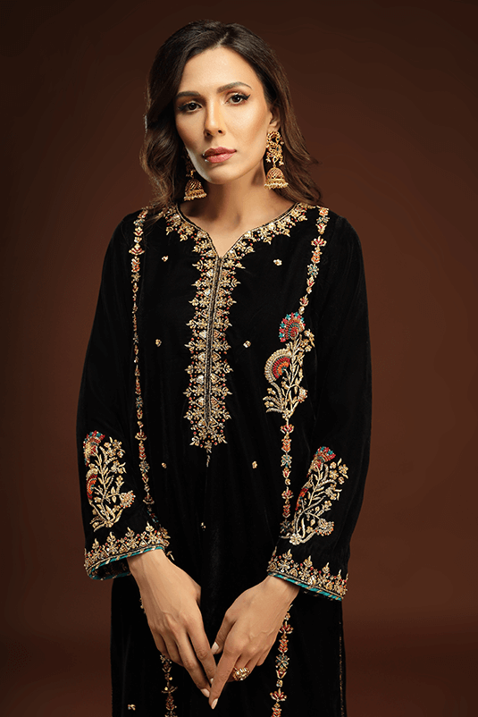 Bagh E Makhmal By Zaaviay Stitched Elnara A (Three Piece)