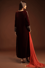 Bagh E Makhmal By Zaaviay Stitched Hazel (Three Piece)