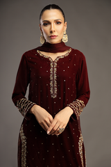 Bagh E Makhmal By Zaaviay Stitched Gulizaar (Three Piece)