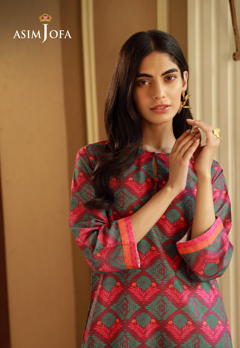 Asim Jofa Silk Symphony Ajss-03 Printed Raw Silk 1Pc