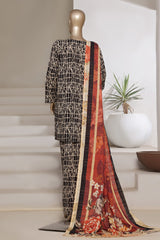Sada Bahar Stitched 3 Piece Printed Cotton With Farshi Shalwar Vol-02 Collection'2025-FS-273-Black