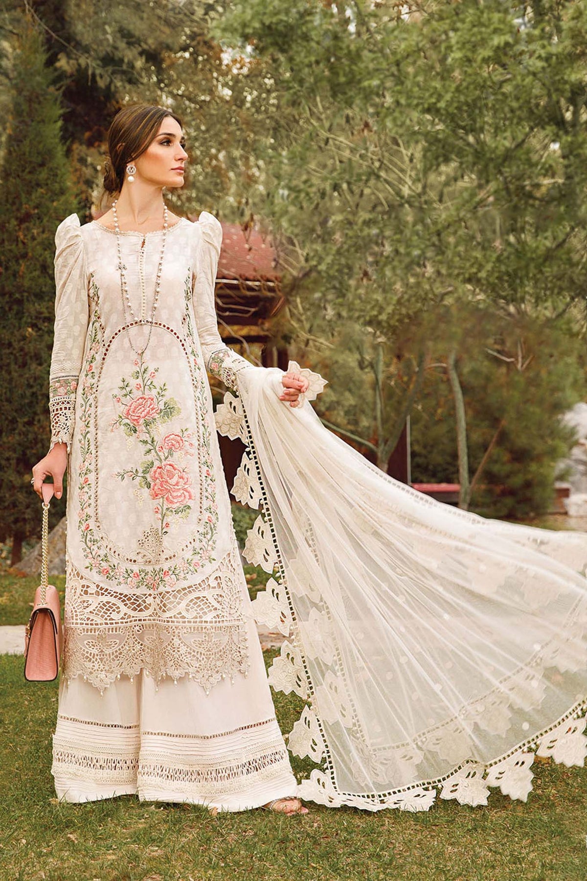 Voyage A Luxe by Maria B Unstitched 3 Piece Luxury Eid Lawn Collection'2023-MVL-02-A