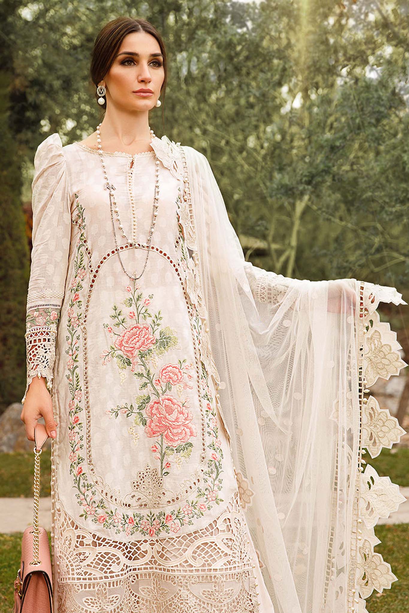 Voyage A Luxe by Maria B Unstitched 3 Piece Luxury Eid Lawn Collection'2023-MVL-02-A