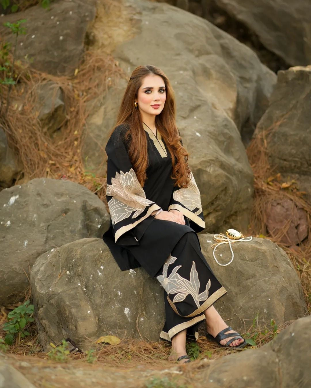 B.K Clothings Stitched 2 Piece-Cross Stitch Embroidery
