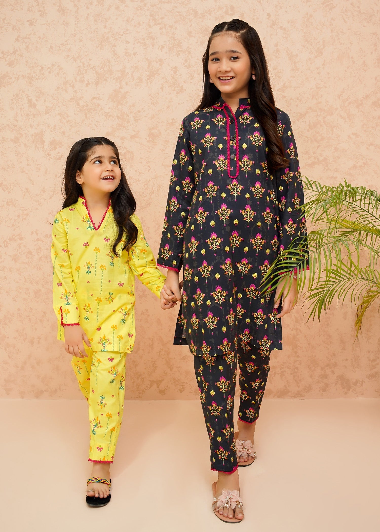 Summer Prints By Modest Kids Lawn Collection'2025-Black Rose
