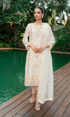 Shamooz Stitched 3 Piece Formals Collection'2025-Light Peach SEM-0837