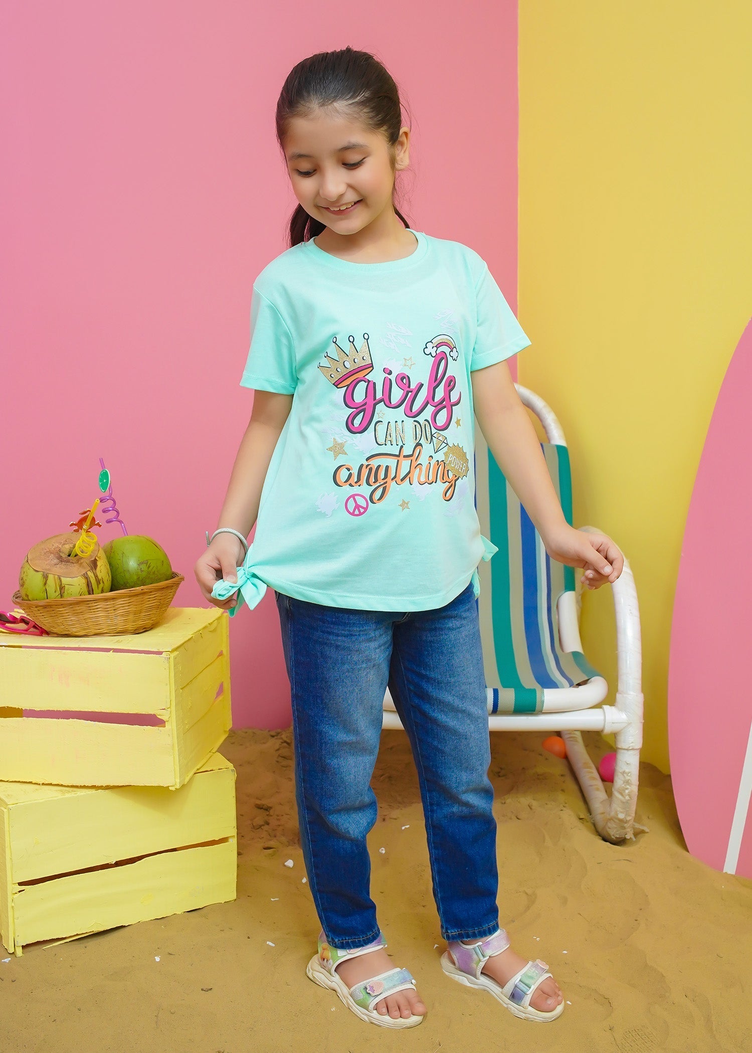 Modest Stitched Summer Kids Collection'2024-Power Graphic Tee