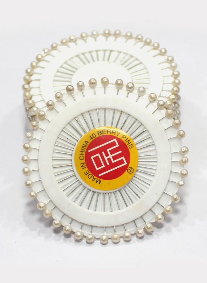 Hijab Ul Hareem Ring Pins Small 40 Pcs Pkt Pearl White
