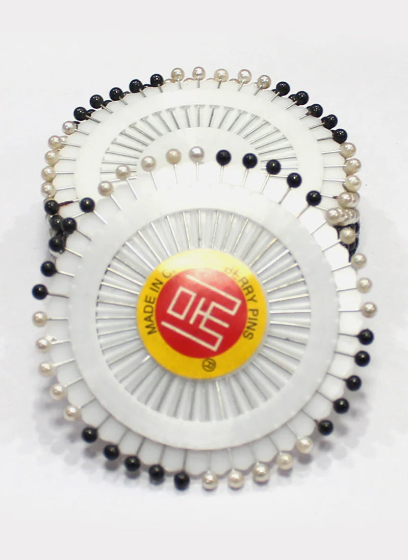 Hijab Ul Hareem Ring Pins Small 40 Pcs Pkt Black & White