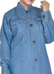 Hijab Ul Hareem Hijabulhareem Denim Coat Abaya 0118-R-982